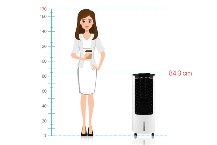 Quạt điều hòa Comfee CF-AC12AR 100W Màu Trắng - Đen