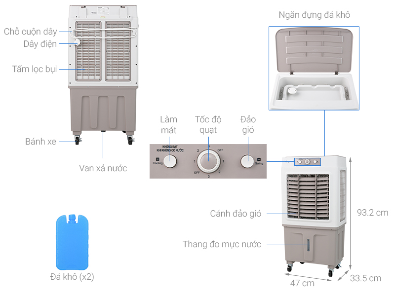 Quạt điều hoà Kangaroo KG50F62