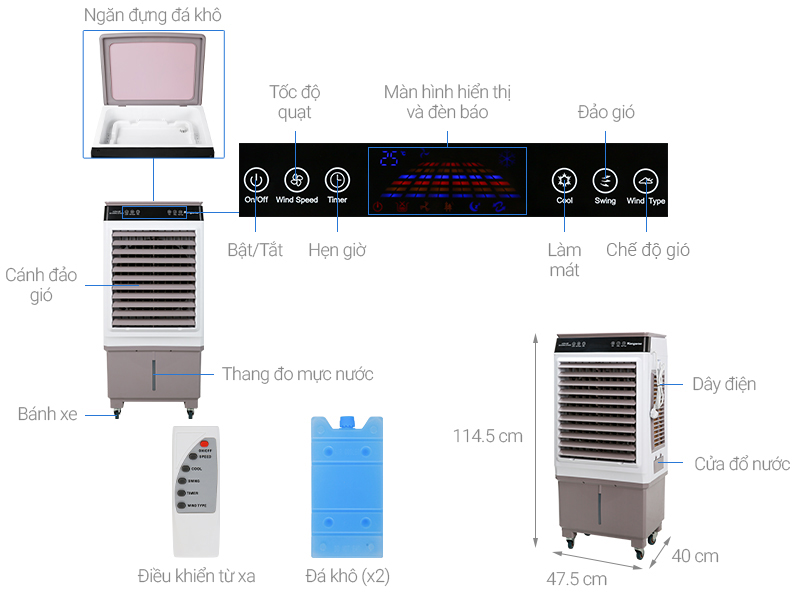 Quạt điều hoà Kangaroo KG50F79