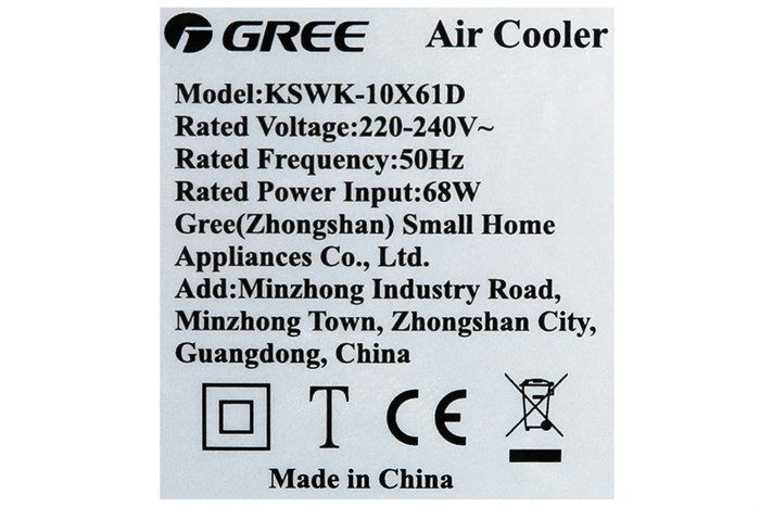 Quạt điều hoà Gree KSWK-10X61D 68W Màu Trắng