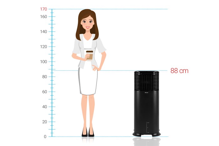 Quạt điều hoà Gree KSWK-2001DegL 145W Màu Đen