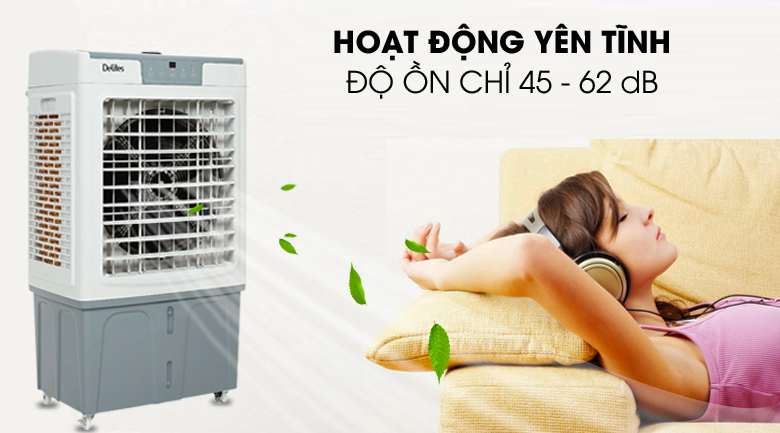 Hoạt động êm - Quạt điều hòa Delites DEL-AC45AR