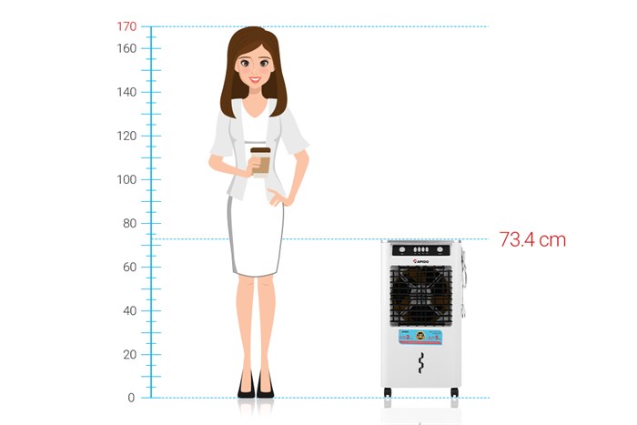 Quạt điều hòa không khí Rapido 3000M 40W Màu Trắng