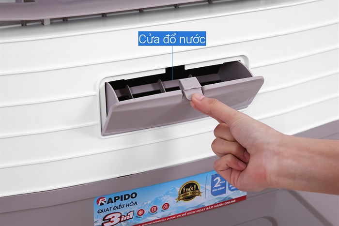 Quạt điều hòa Rapido 9000D 200W Màu Kem