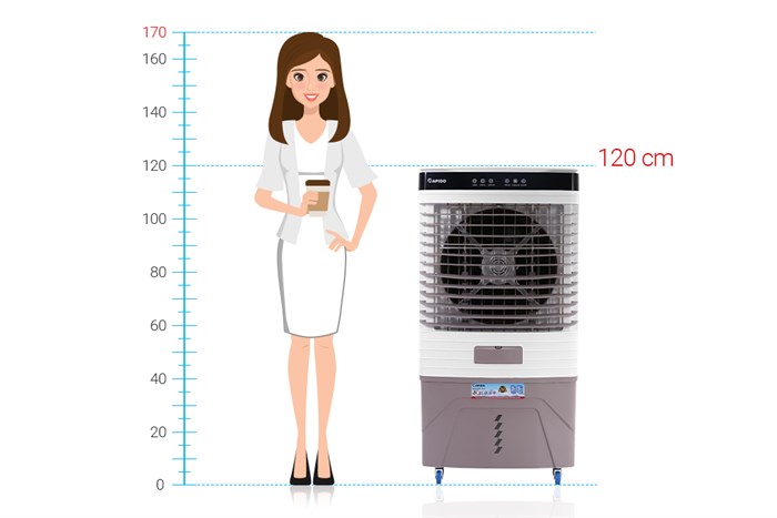 Quạt điều hòa Rapido 9000D 200W Màu Kem