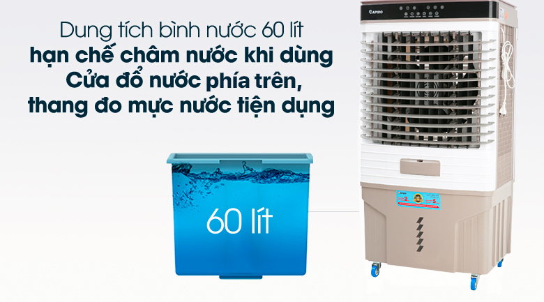 Quạt điều hòa Rapido 9000D - Dung tích