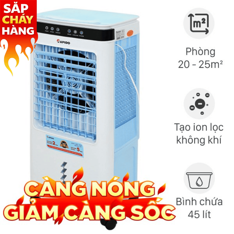 Quạt điều hòa Rapido 6000D 80W