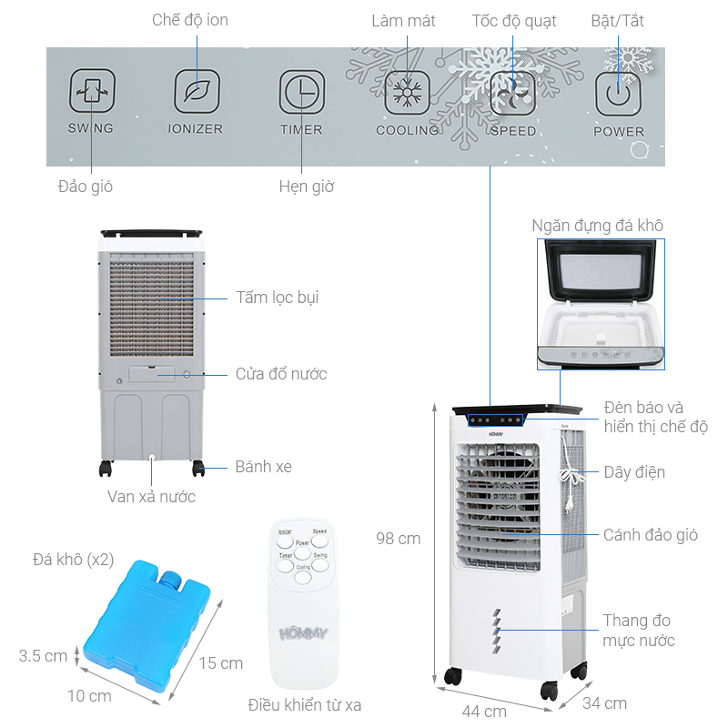 Quạt điều hòa Hommy RPD-80