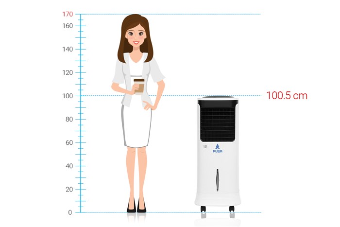 Quạt điều hòa Puwa AC-38AR 150W Màu Trắng