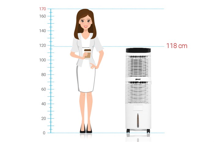 Quạt điều hòa Dmax ZLF-2804RC 180W Màu Trắng
