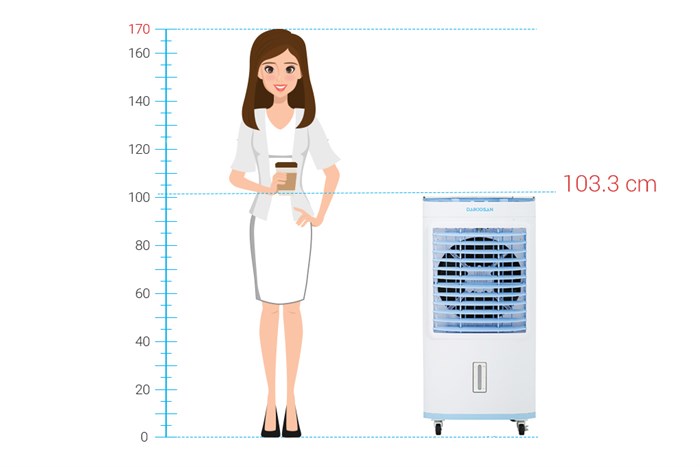 Quạt điều hòa Daikiosan DKA-04000G 110W Màu Trắng - Xanh