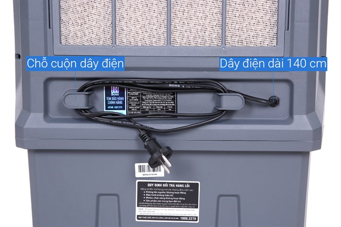 Quạt điều hòa Boss FEAB-407-G 120W Màu Ghi