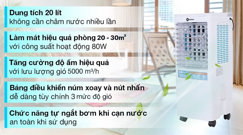Quạt điều hòa Mishio MK-266 80W