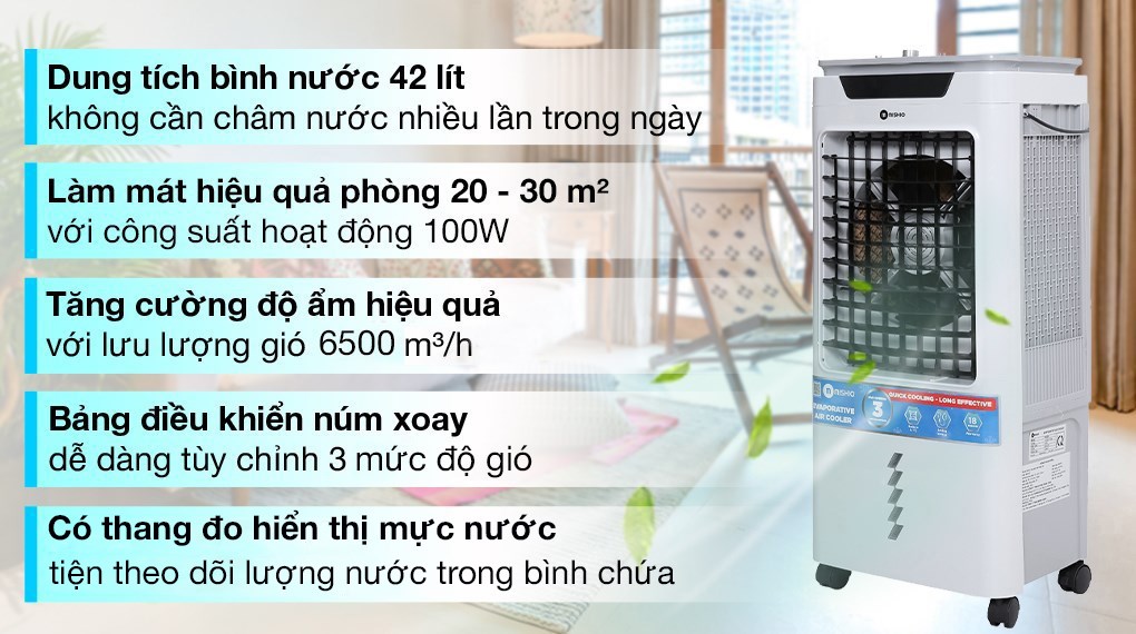 Quạt điều hòa Mishio MK-267 100W