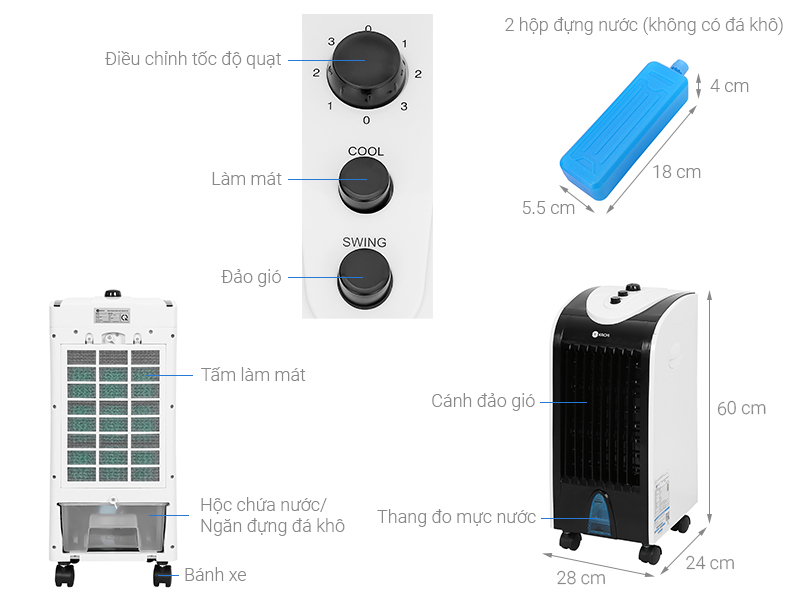 Quạt điều hòa Kachi MK-202 75W