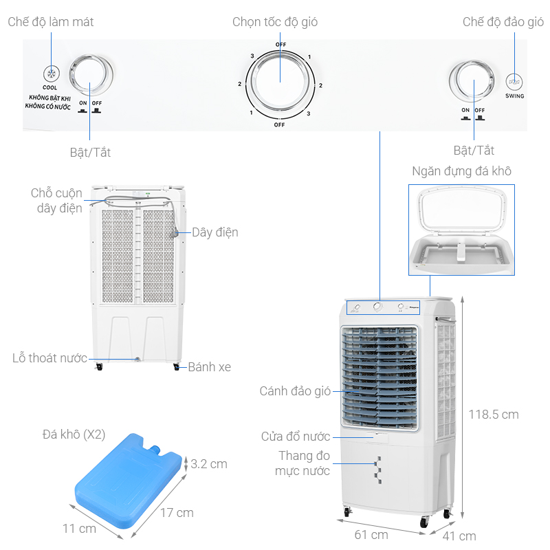 Quạt điều hòa Kangaroo KG50F88