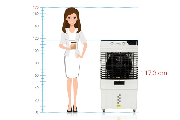 Quạt điều hòa Sunhouse SHD7759 170W Màu Trắng