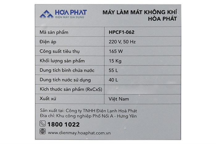 Quạt điều hòa Hòa Phát HPCF1-062 165W Màu Xanh Navy