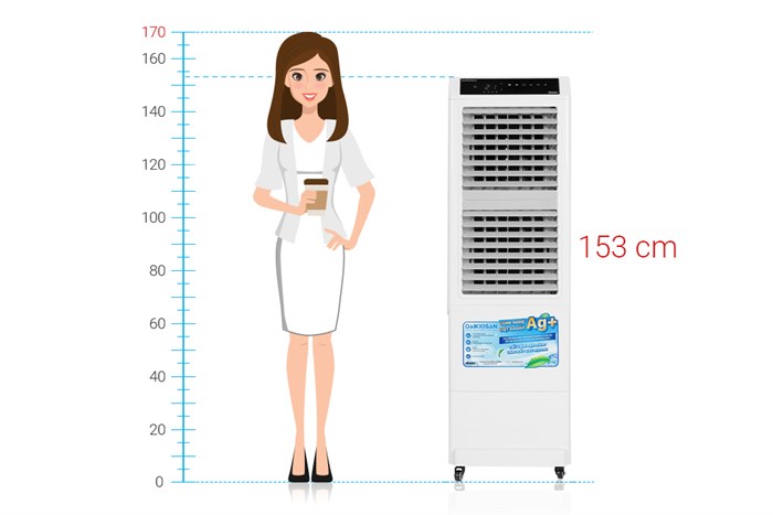 Quạt điều hoà Daikiosan DM104 300W Màu Trắng - Xám