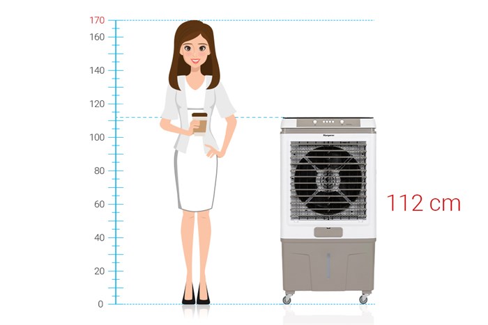 Quạt điều hoà Kangaroo KG50F99 165W Màu Nâu
