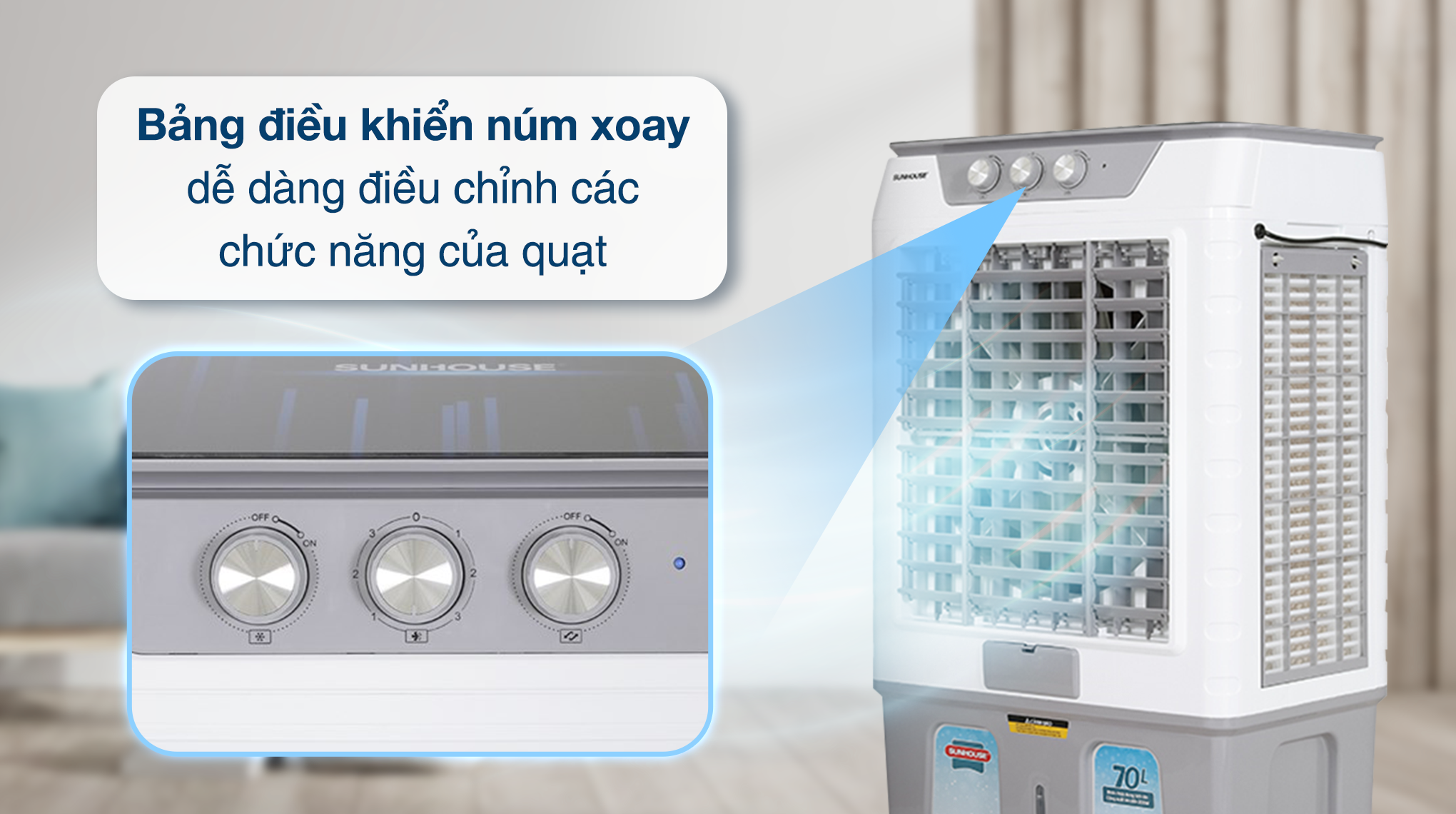 Quạt điều hoà Sunhouse SHD7775 200W