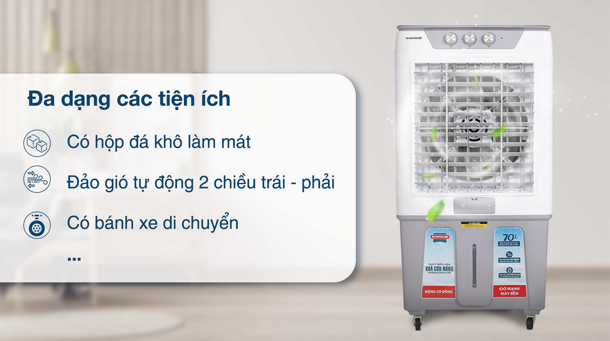 Quạt điều hoà Sunhouse SHD7775 200W