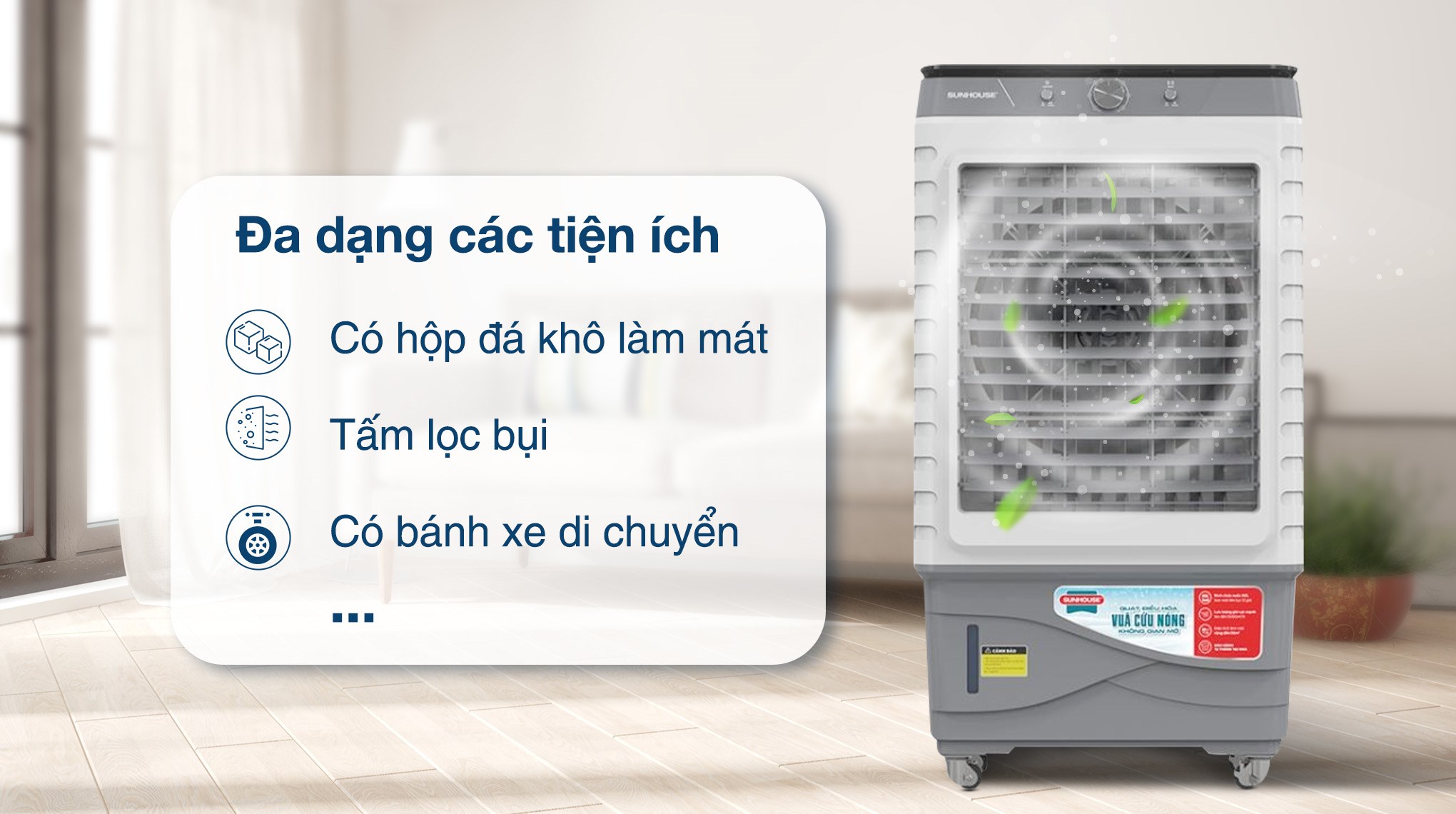 Quạt điều hòa Sunhouse SHD7798 190W