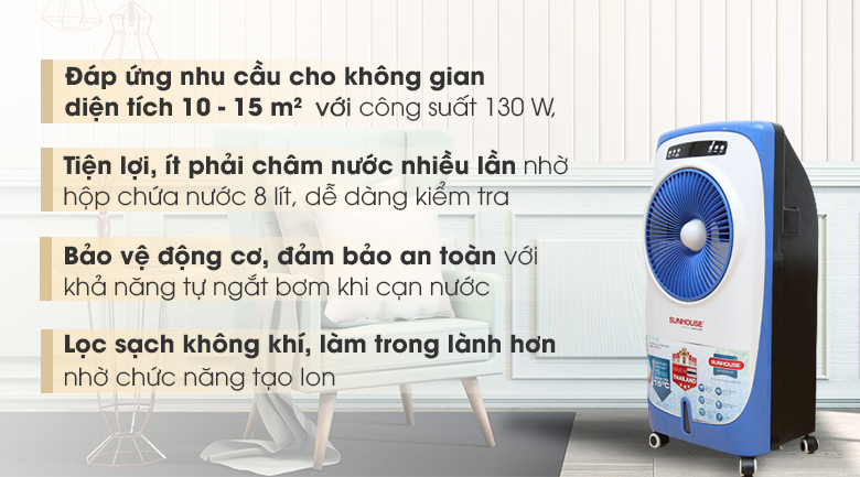 Quạt điều hòa Sunhouse SHD7710 85W