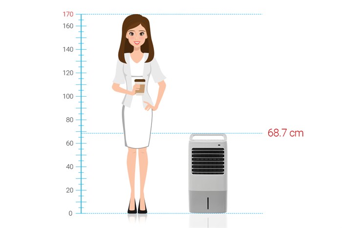 Quạt điều hòa Midea AC120-16AR 60W Màu Xám
