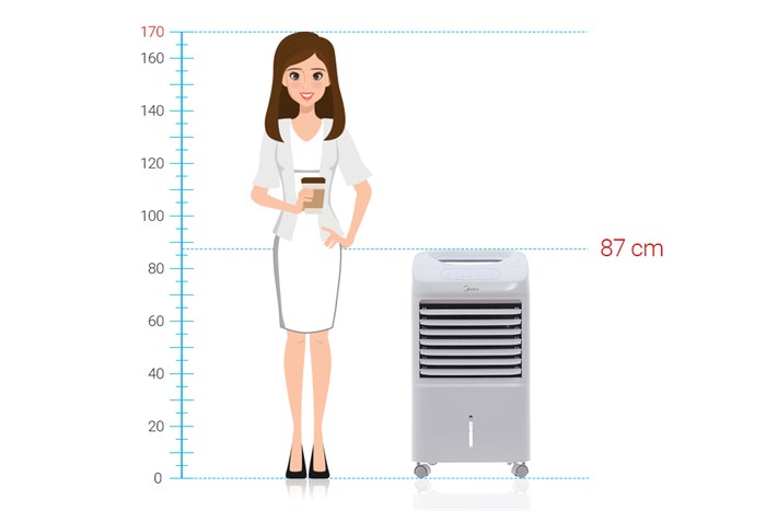 Quạt điều hòa Midea AC100-U 50W Màu Xám