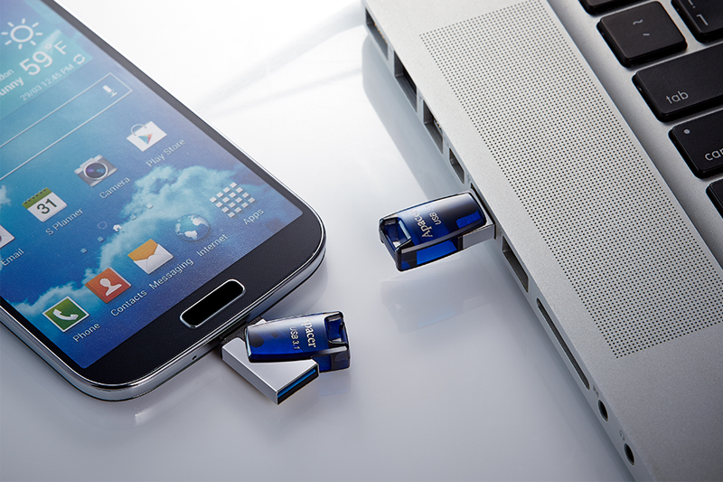 USB OTG 3.1 16GB Apacer AH179 Màu Xanh Dương