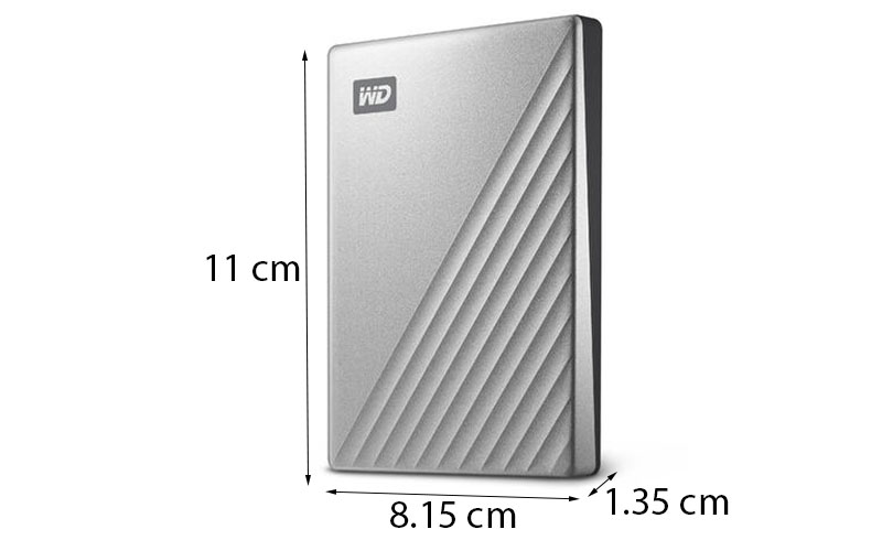 Ổ cứng HDD 2TB WD My Passport Ultra Bạc Ổ cứng HDD 2TB WD My Passport Ultra Bạc có kích thước nhỏ gọn