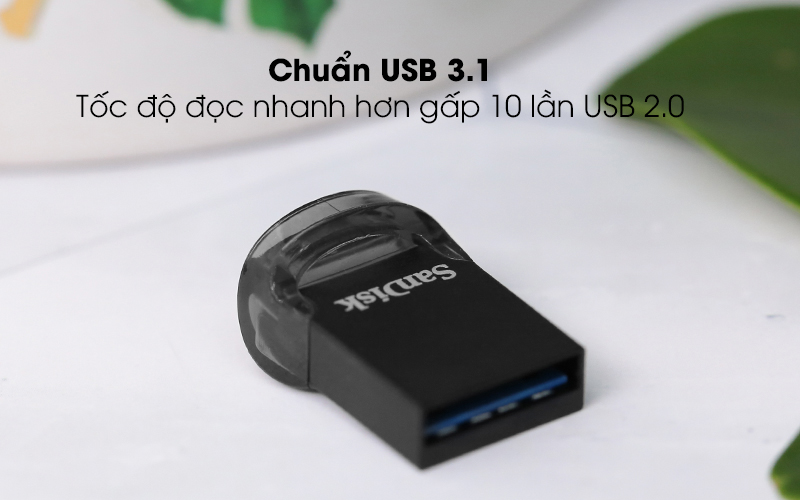 USB Sandisk SDCZ430 16GB 3.1 đen kết nối chuẩn 3.1