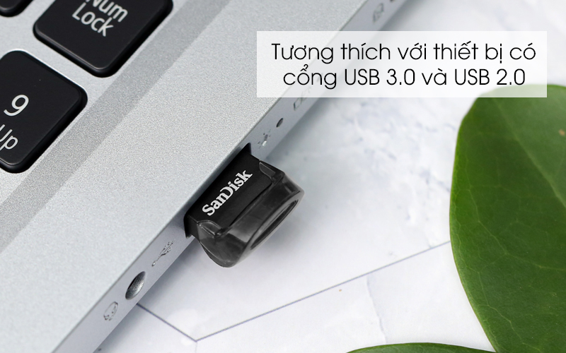 USB Sandisk SDCZ430 16GB 3.1 đen tương thích với nhiều thiết bị