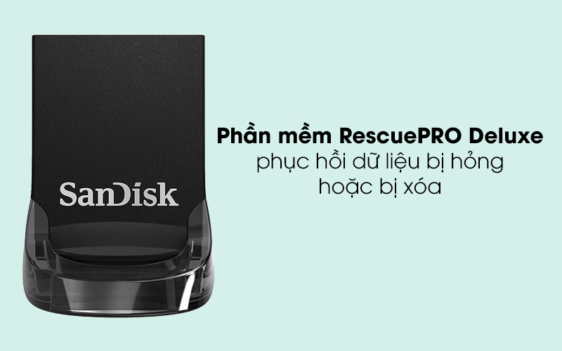 Phần mềm RescuePRO Deluxe phục hồi dữ liệu bị hỏng hoặc bị xóa - USB Sandisk SDCZ430 16GB 3.1 Đen