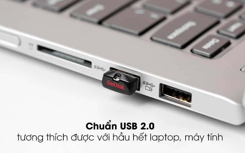 Chuẩn USB 2.0 - USB 2.0 8GB Sandisk SDCZ33 Đen