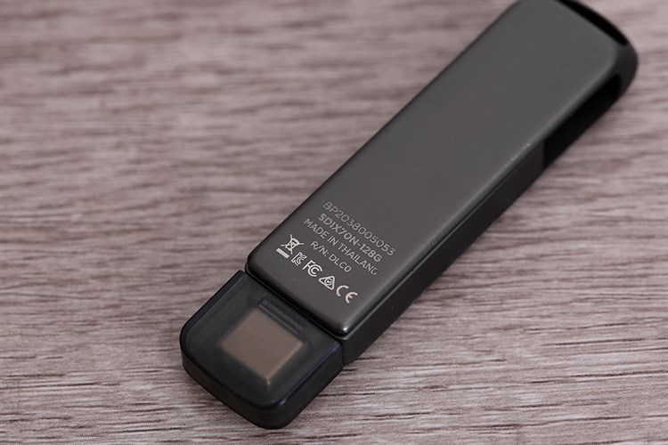 USB OTG 3.1 128GB Dual Lighting Type C Sandisk SDIX70N Màu Đen