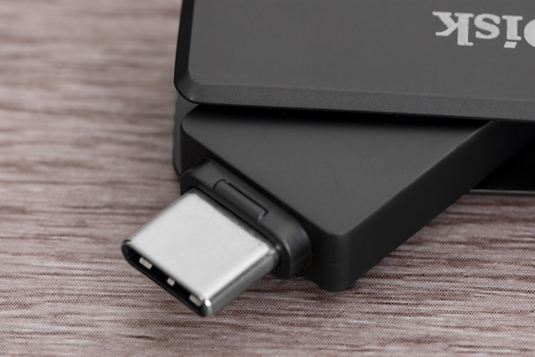 USB OTG 3.1 128GB Dual Lighting Type C Sandisk SDIX70N Màu Đen