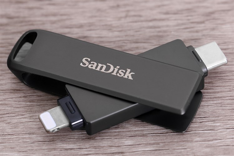 USB OTG 3.1 128GB Dual Lighting Type C Sandisk SDIX70N Màu Đen