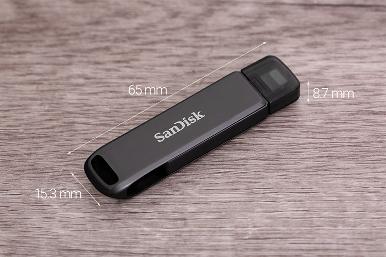 USB OTG 3.1 128GB Dual Lighting Type C Sandisk SDIX70N Màu Đen