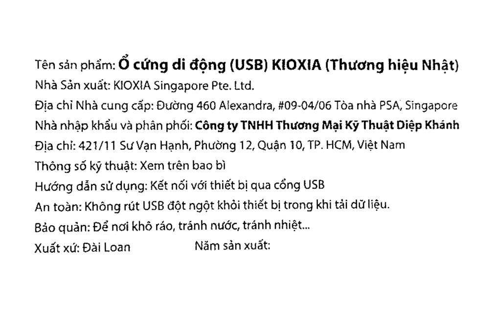 USB 3.2 64GB Kioxia U366 Màu Trắng