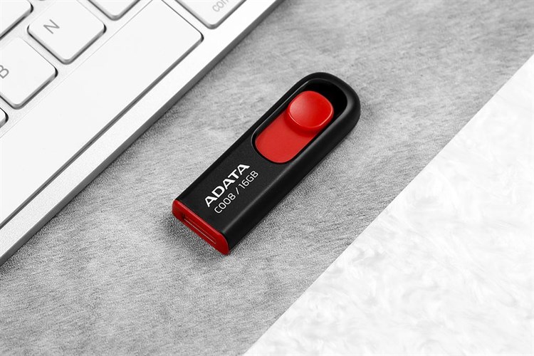 USB 2.0 16GB Adata AC008 Màu Đen - Đỏ