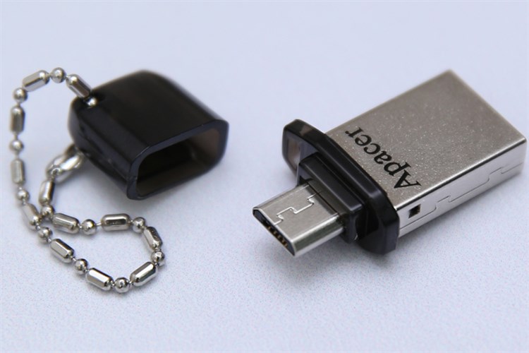 USB OTG 2.0 8 GB Apacer AH175 Màu Bạc