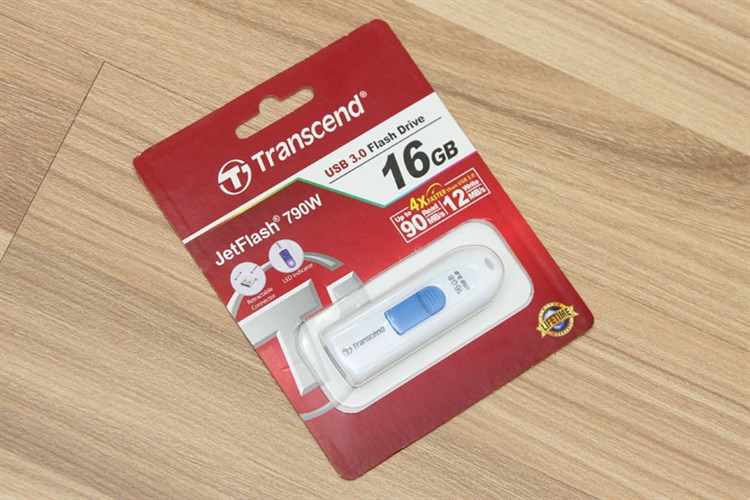 USB 3.1 16GB Transcend JetFlash 790 Màu Trắng