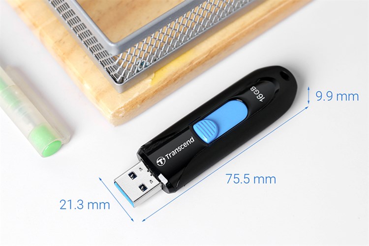 USB 3.1 16GB Transcend JetFlash 790 Màu Xanh đen