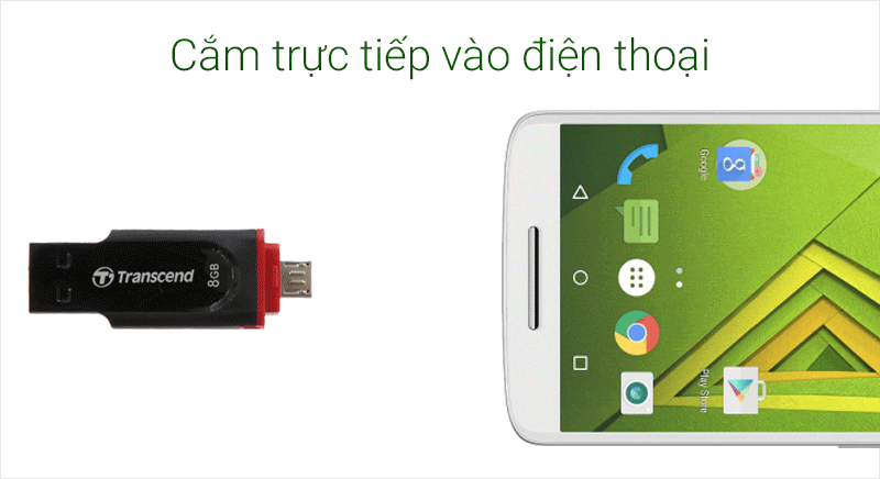 Cắm trực tiếp vào điện thoại Cắm trực tiếp vào điện thoại