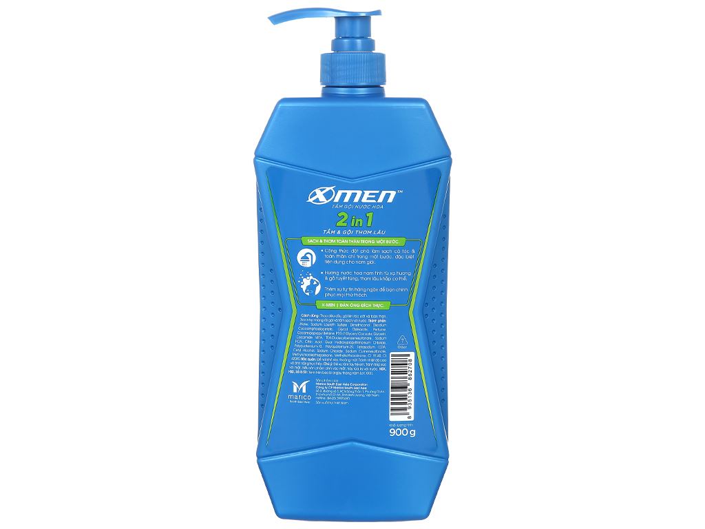 Tắm gội 2 in 1 X-men Wood Sport thơm lâu 900g 3