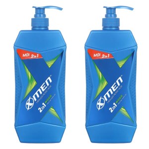 2 chai tắm gội 2 in 1 X-men Wood Sport thơm lâu 900g