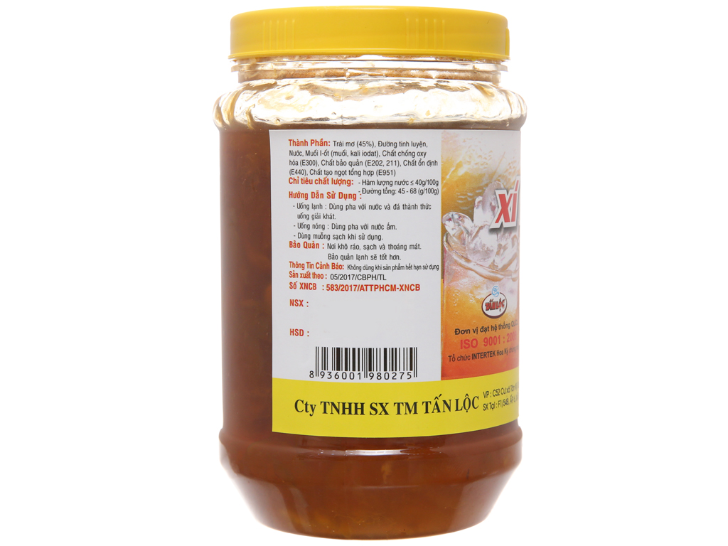 Xí muội mơ Tấn Lộc hũ 580g | Bách Hoá XANH