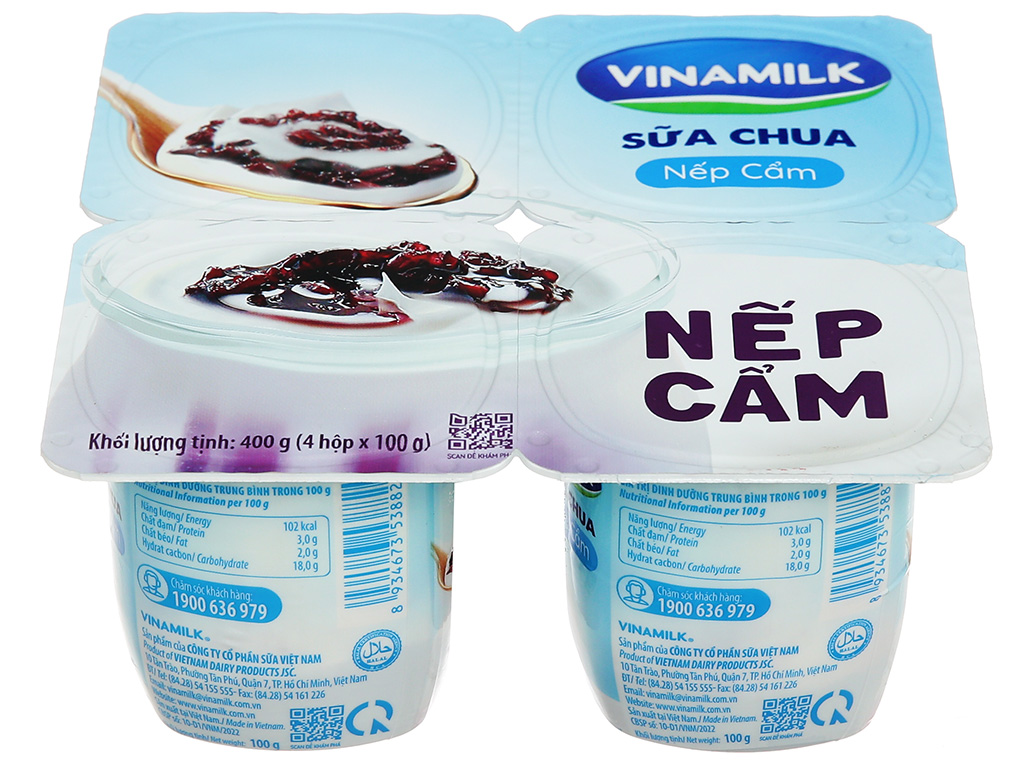 Sữa Chua Nếp Cẩm Vinamilk Bao Nhiêu Calo?